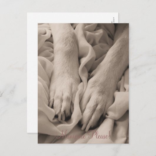 Manicure alsjeblieft ~ Briefkaart (Voorkant / Achterkant)