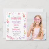 Manicure and Pedicure Bow Mani-Pedi Party Birthday Kaart (Voorkant)