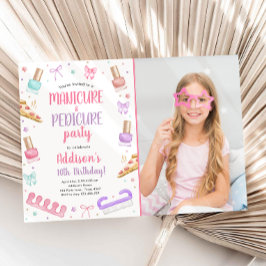 Manicure and Pedicure Bow Mani-Pedi Party Birthday Kaart