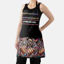 Manicure en make-upsalon schort