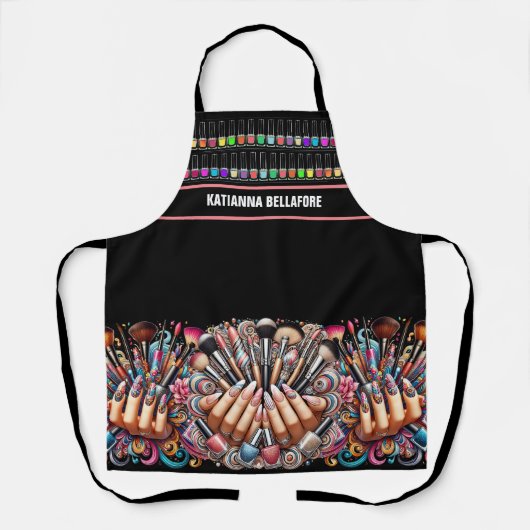 Manicure en make-upsalon schort (Voorkant)