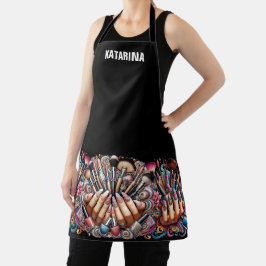 Manicure en make-upsalon schort