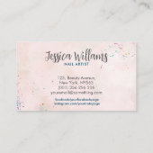 Manicure Handen en Bloemen - Waterverf Visitekaartje (Achterkant)