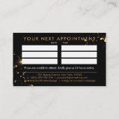 Manicure Handen - line art illustratie - goud Visitekaartje (Achterkant)