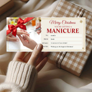 Manicure Kerstcadeaubonkaart Kaart