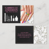 Manicure kleurrijke nagels visitekaartje (Voorkant / Achterkant)