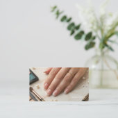 Manicure kunstenaar visitekaartje (Staand voorkant)