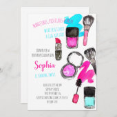 Manicure Mani Padi make up Girl Birthday Kaart (Voorkant / Achterkant)