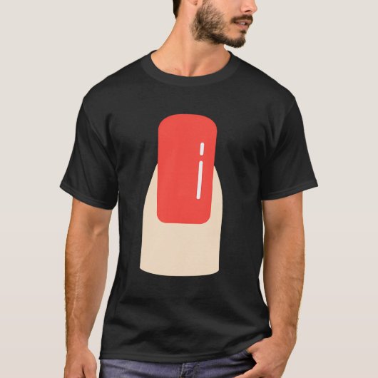 Manicure Manicurist gepolijste vingernagel T-shirt (Voorkant)