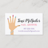 Manicure Manicurist nagelkunstenaar hand visitekaa Visitekaartje (Voorkant)