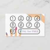 Manicure Manicurist nagelkunstenaar hand visitekaa Visitekaartje (Achterkant)