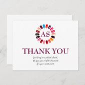 Manicure Nagel Salon Eenvoudige Witte Bedank Coupo Briefkaart (Voorkant / Achterkant)