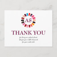 Manicure Nagel Salon Eenvoudige Witte Bedank Coupo