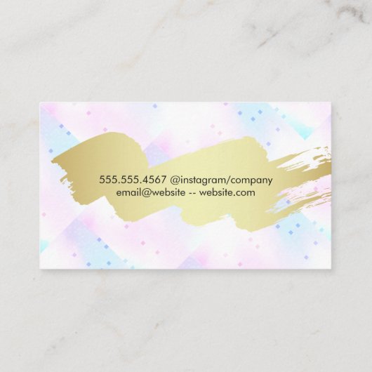 Manicure nagellak handen visitekaartje (Achterkant)