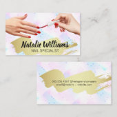 Manicure nagellak handen visitekaartje (Voorkant / Achterkant)