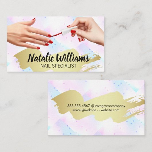 Manicure Nagellak Handen Visitekaartje (Voorkant / Achterkant)