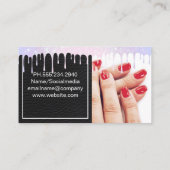 Manicure Nagels Geverfd | Nagellak Drip Visitekaartje (Achterkant)