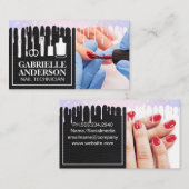 Manicure Nagels Geverfd | Nagellak Drip Visitekaartje (Voorkant / Achterkant)