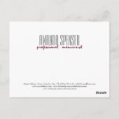 Manicure Nagelsalon Eenvoudig Witte Bedankingscoup Briefkaart (Achterkant)