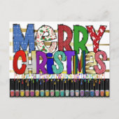 Manicure Nail Art Briefkaart voor kerstmis (Voorkant)