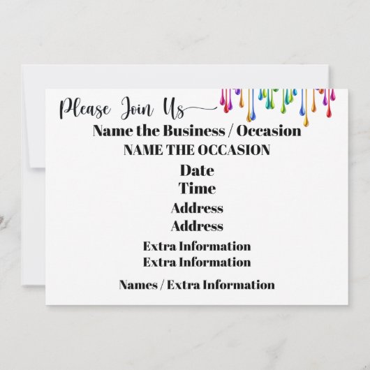 Manicure Nail Art-kerstuitnodiging Kaart (Achterkant)