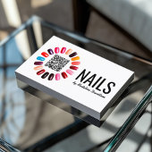 Manicure Nail Polish Scannable QR Code Basic Wit Visitekaartje