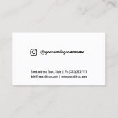 Manicure Nail Polish Scannable QR Code Basic Wit Visitekaartje (Achterkant)