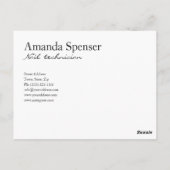 Manicure Nail Salon Eenvoudig Wit Bedankt Coupon Briefkaart (Achterkant)