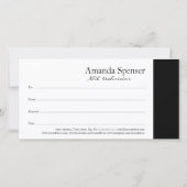 Manicure Nail Salon Gift Certificaat Eenvoudig Wit Bedankkaart (Achterkant)