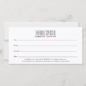 Manicure Nail Salon Gift Certificaat Eenvoudig Wit Bedankkaart (Achterkant)