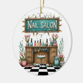 Manicure Nail Salon Keramisch Ornament (Links)