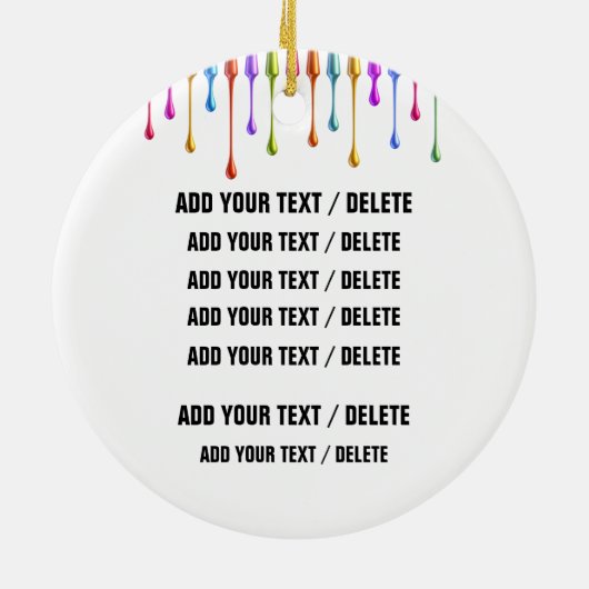 Manicure Nail Salon Keramisch Ornament (Achterkant)