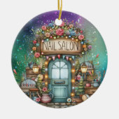 Manicure Nail Salon Keramisch Ornament (Voorkant)