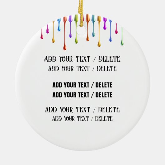 Manicure Nail Salon Keramisch Ornament (Achterkant)