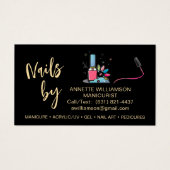 Manicure Nail Technician Magnetisch Visitekaartje (Voorkant)