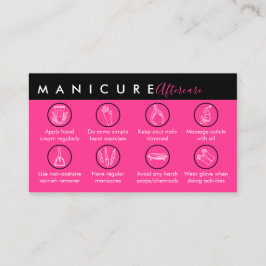 Manicure nazorg tips Neon Pink Visitekaartje