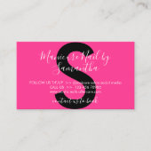 Manicure nazorg tips Neon Pink Visitekaartje (Voorkant)