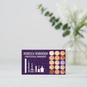 manicure | Paarse glitter | Make-up fundering Visitekaartje (Staand voorkant)