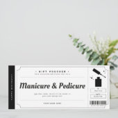 Manicure Pedicure Cadeaubon Certificaat Kaart (Staand voorkant)