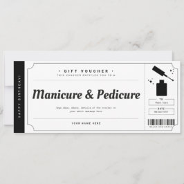Manicure Pedicure Cadeaubon Certificaat Kaart