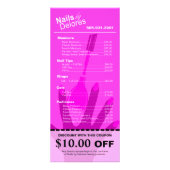 MANICURE PEDICURE Coupon Menu violet (Achterkant)