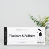 Manicure Pedicure Gift Voucher Certificate (Staand voorkant)