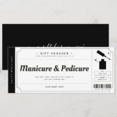Manicure Pedicure Gift Voucher Certificate Kaart (Voorkant / Achterkant)