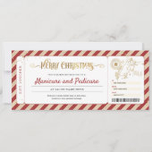 Manicure Pedicure Kerstcadeaubon Voucher Kaart (Voorkant)