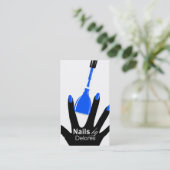 MANICURE PEDICURE Nail Salon Blue Visitekaartje (Staand voorkant)