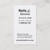 MANICURE PEDICURE Nail Salon Red Visitekaartje (Achterkant)