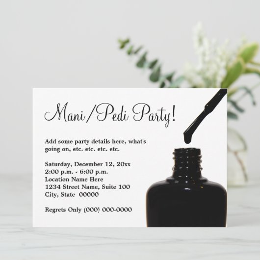 Manicure Pedicure Party Kaart (Staand voorkant)