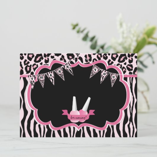 Manicure & Pedicure Spa Party Dank je wel Bedankkaart (Staand voorkant)