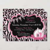 Manicure & Pedicure Spa Party Verjaardag Uitnodigi Kaart (Voorkant / Achterkant)