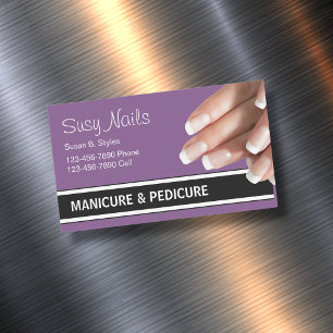 Manicure Perfecte Nagels Ontwerp Magnetisch Visitekaartje